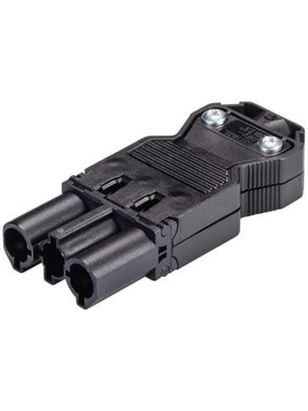 Wieland Gst18i3 plug male 3-pole 250v/20a 0.75-2.5mm2 ø=6.5-10.5mm Zwart 92.732.3053.1