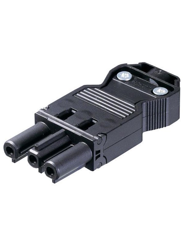 Wieland Gst18i3 plug female 3-pole 250v/20a 0.75-2.5mm2 ø=6.5-10.5mm Zwart 92.731.3053.1