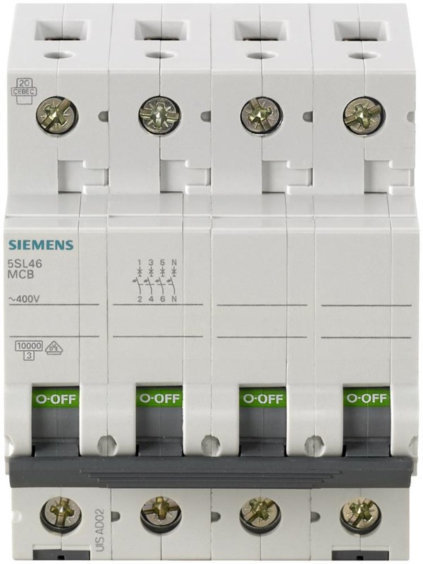 Siemens Circuit breaker 400v 10ka 3+n--pole C 32a