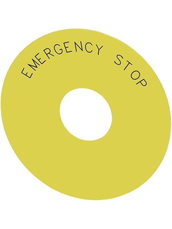 Siemens Round backing plate for em. stop mush. pushbutton Geel self-adhesive