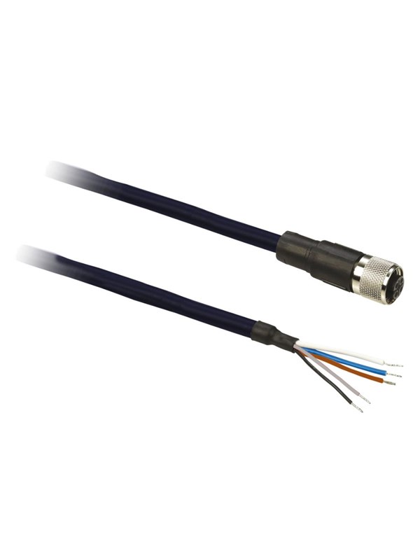 TELEMECANIQUE SENSORS M12 connector female straight 5poles 25m pre-wired