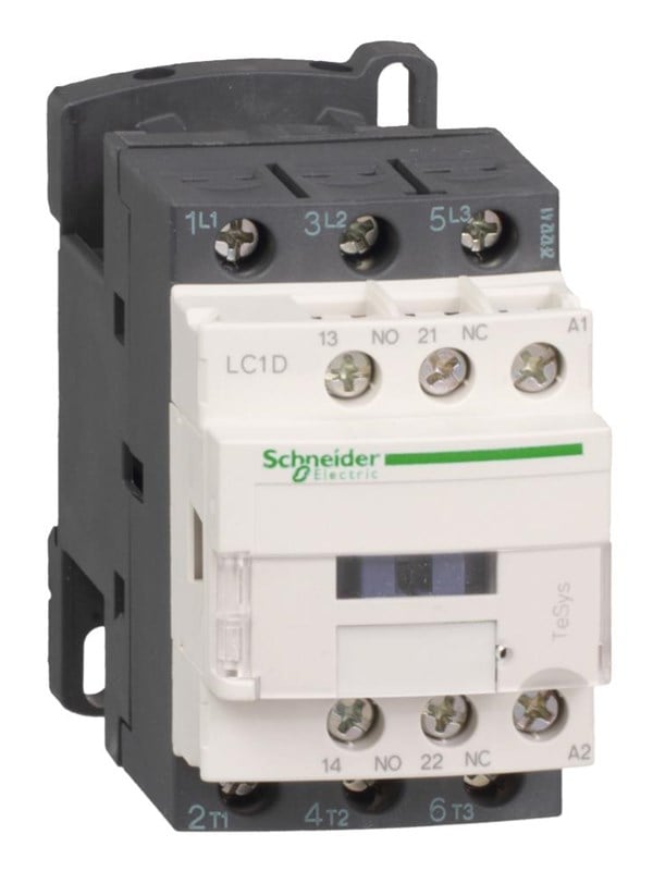 Schneider Electric Tesys D contactor lc1d18p7 3p 18a ac-3 7.5kw@400v 1no+1nc aux contact 230v 50/60hz ac coil