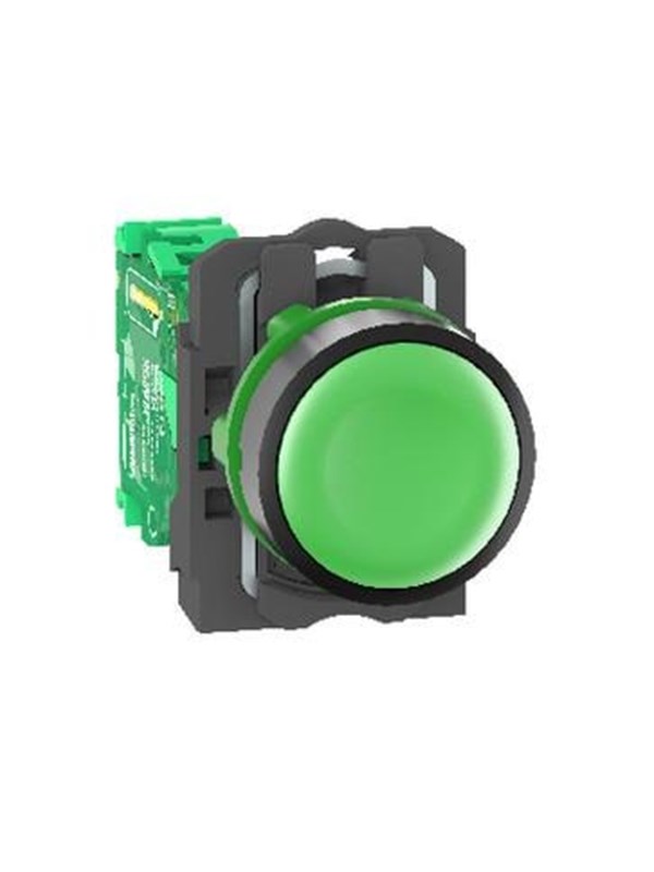 Schneider Electric Draadloos and batteryless push button Plastic Groen ø22 spring return with transmitter