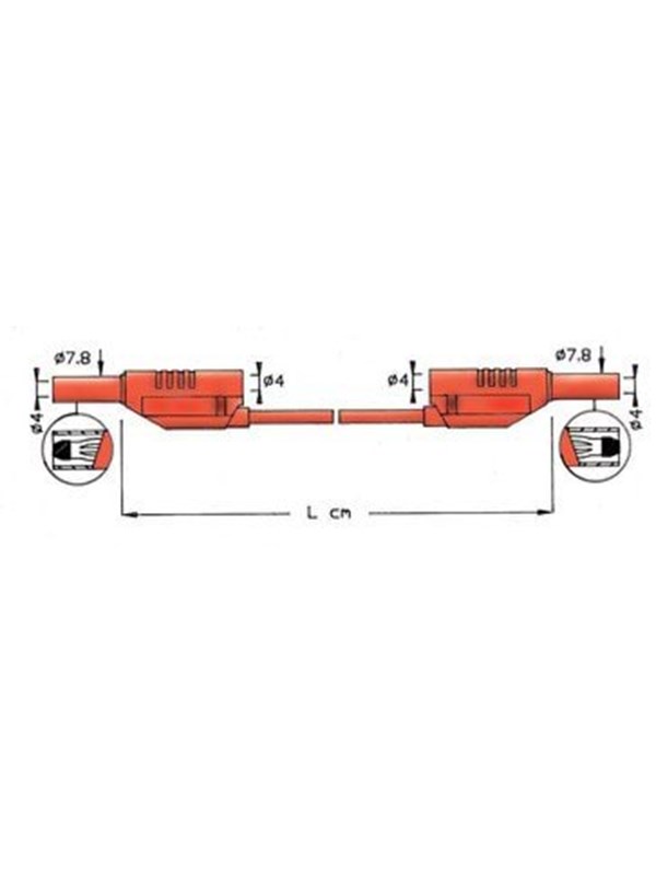 Elma Instruments Test lead - 2711 Blauw 100cm