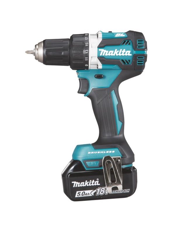 Makita 18v draadloze boor-/schroefmachine ddf484t brushless 1x5.0ah