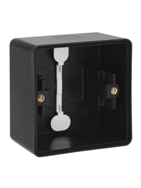 Niko-Servodan Splashproof surface-mounting box with two single flexible inputs for mounting one function Zwart