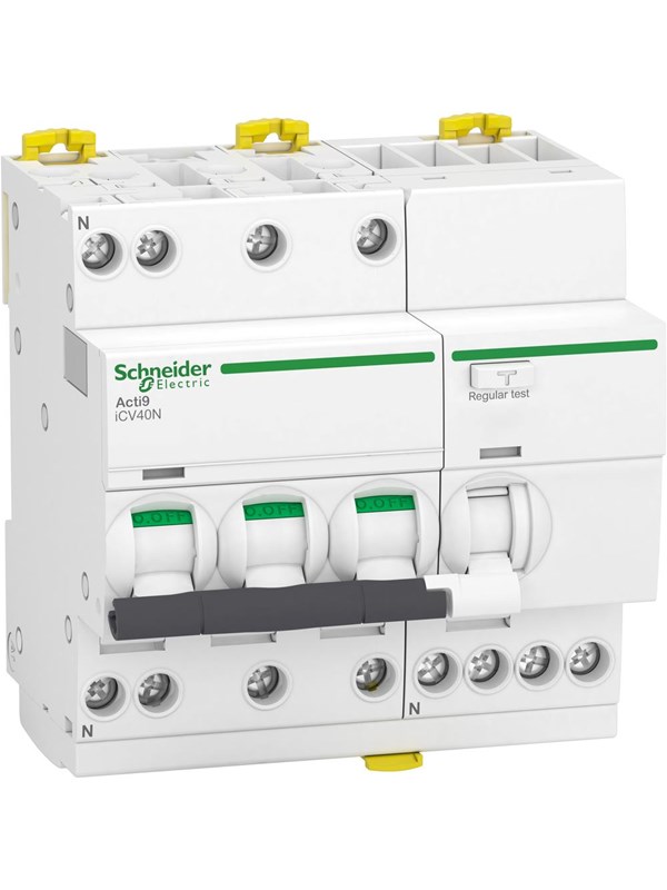 Schneider Electric Acti 9 icv40n 3pn C 10a 30ma A rcbo