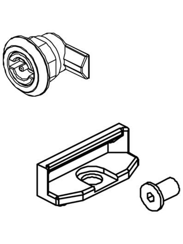 Cubic Dubbelbaard slot 3 mm compleet