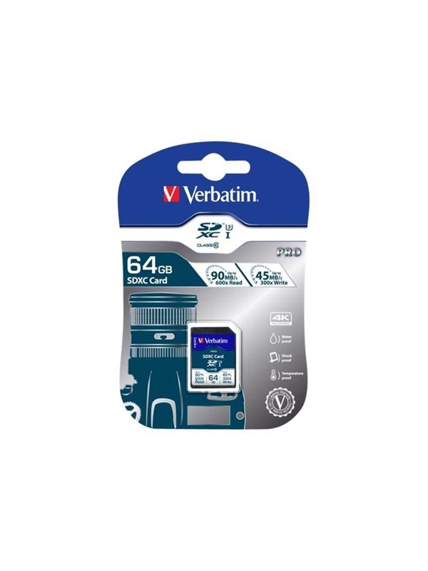 Verbatim SDXC UHS-3 geheugenkaart / 64GB