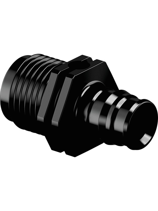 Uponor q&e AV / multimedia paneel male thread ppsu Zwart 16 x 12