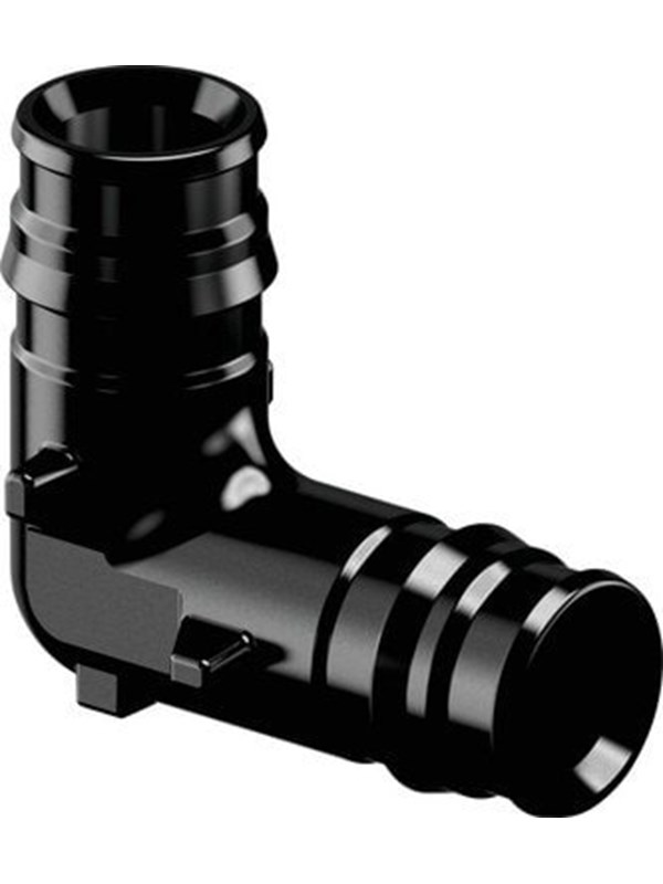 Uponor q&e elbow 90° ppsu Zwart 16 mm