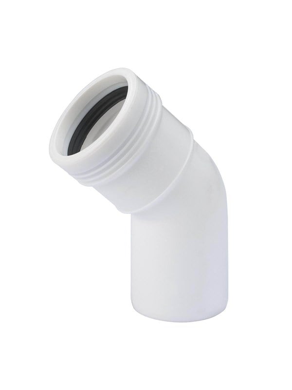 Wavin Wafix pp bend 45° x 40 mm Wit