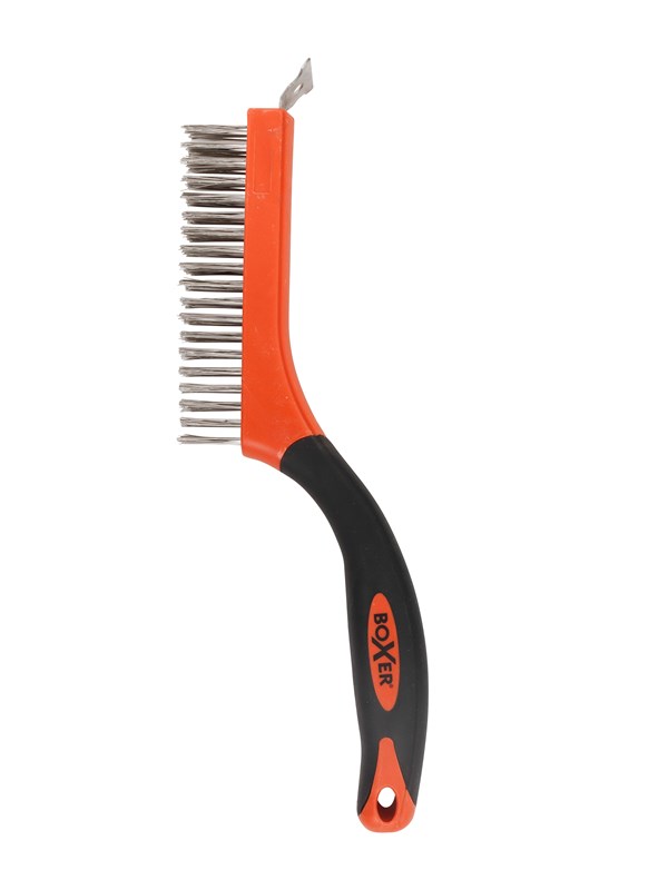 Boxer Staal brush with scraper - 3 rows