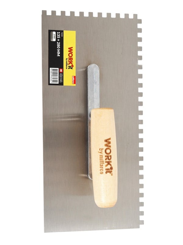 Work>it 6mm getande troffel tanden 135 x 280mm