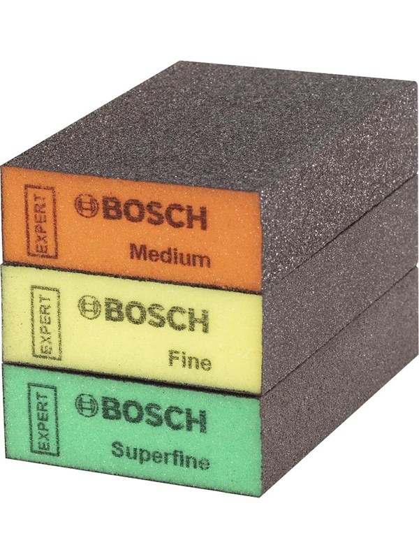 Bosch 2608901175 EXPERT 3-delige schuursponzenset S471, Best for Flats & Edges, 69 x 97 x 26 mm