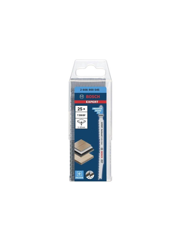 Bosch EXPERT DECOUPEERZAAGBLAD T308BF 25ST HARDWOOD 2-SIDE CLEAN