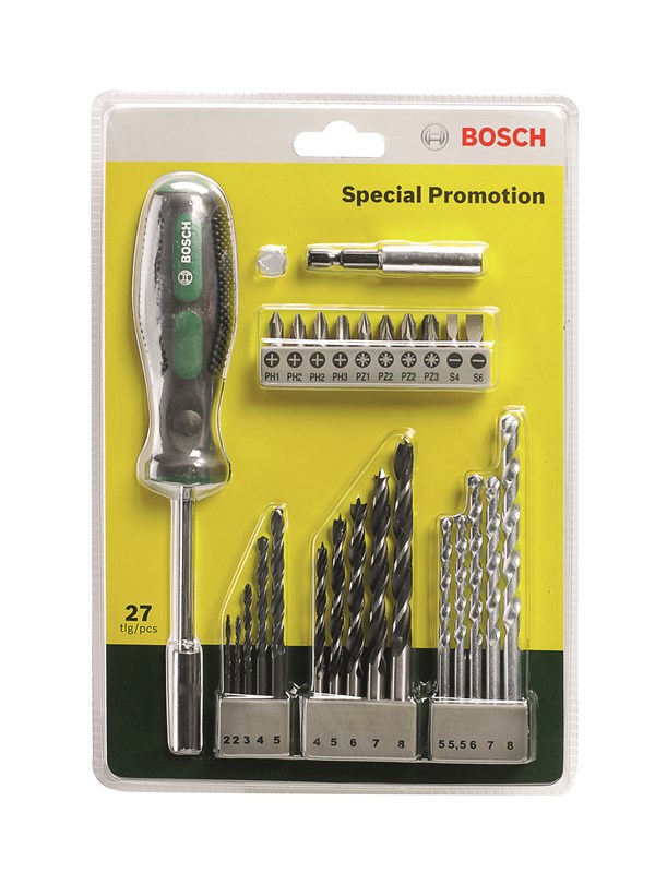 Bosch 27-piece drill and screwdriver bit set