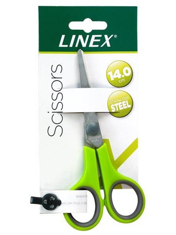 Linex CHILDRENs SCISSORS 140 mm LIME