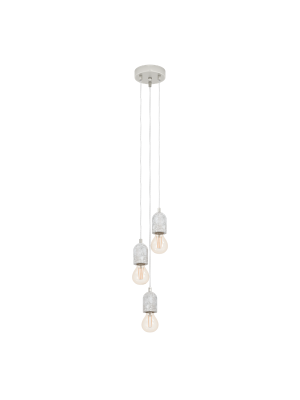 EGLO Silvares - Hanglamp - 3 Lichts - Grijs