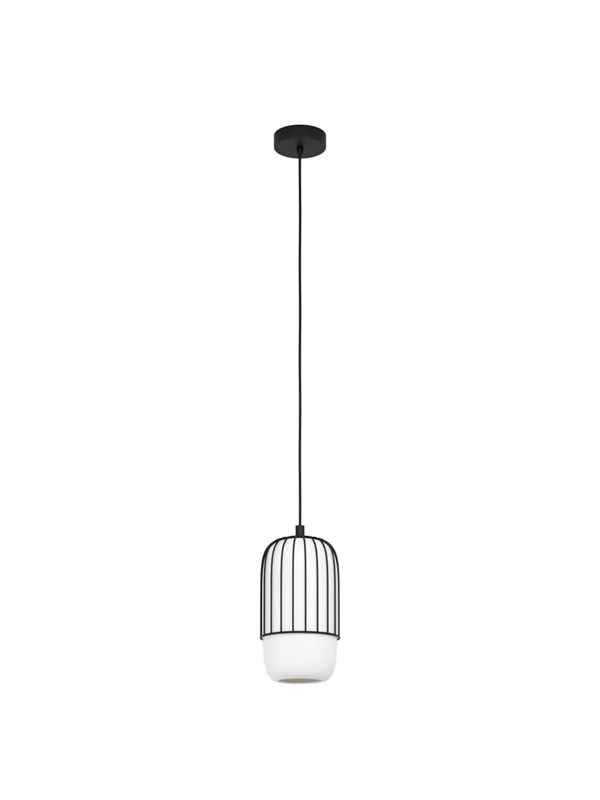 EGLO Muleges Hanglamp - E27 - Ø 16 cm - Zwart/Wit