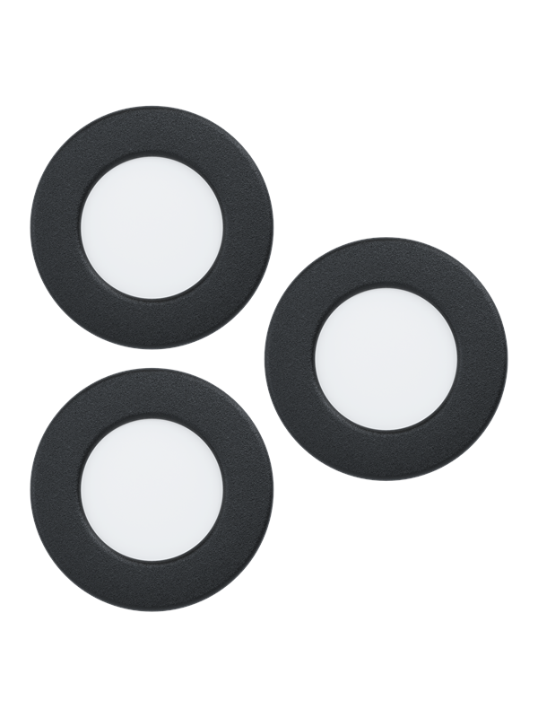 EGLO Fueva 5 Inbouwarmatuur - LED - Ø 8,6 cm - Zwart/Wit