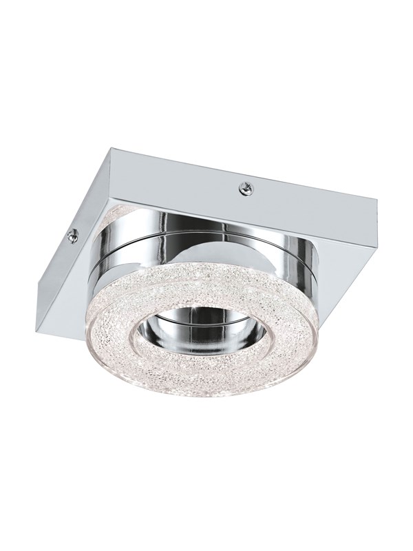 EGLO Fradelo - Wand/Plafondlamp - 1 Lichts - 120x120mm - Chroom, Helder