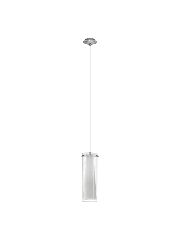EGLO Pinto - Hanglamp - 1 Lichts - Chroom - Helder, Wit