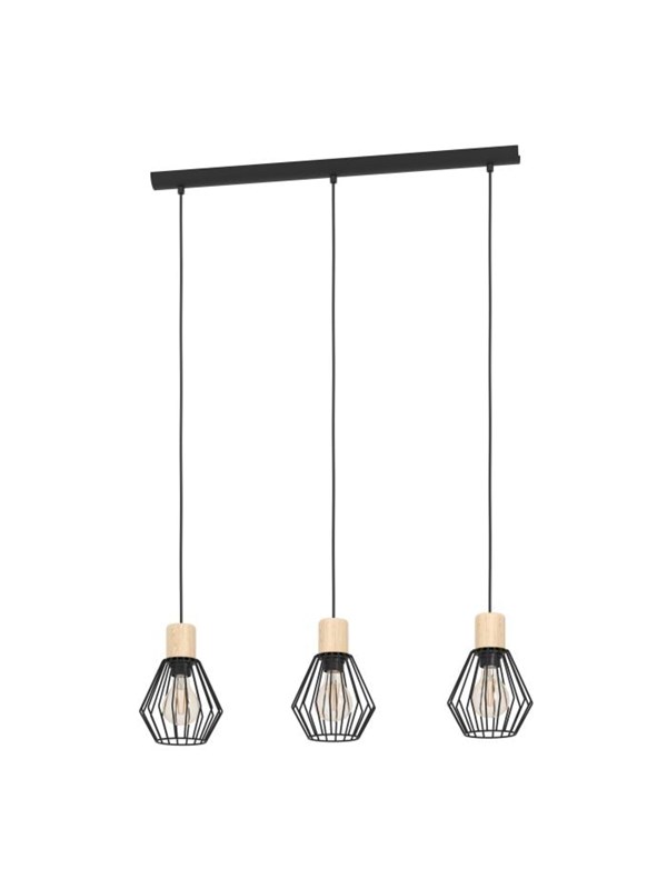 EGLO PALMORLA hanglamp, zwart, bruin