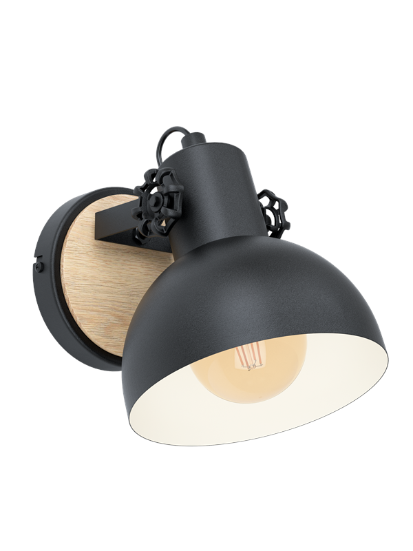 EGLO LUBENHAM Wandarmaturen, zwart, bruin