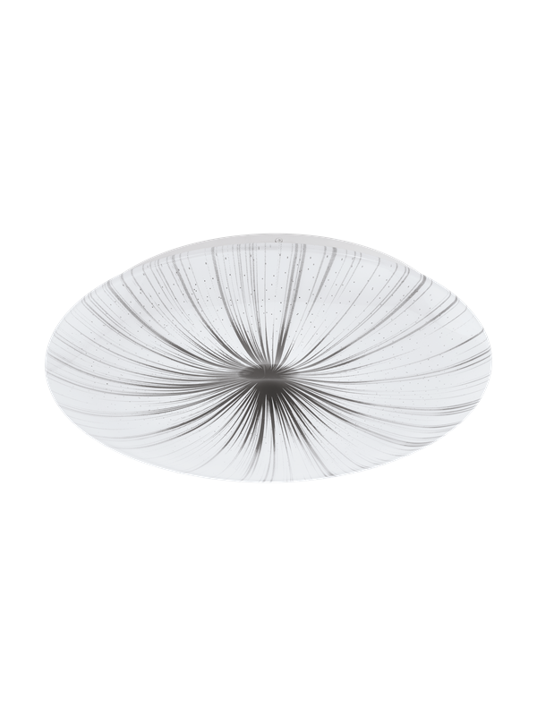 EGLO NIEVES wandarmatuur/plafonniÃ¨re, wit, zilver