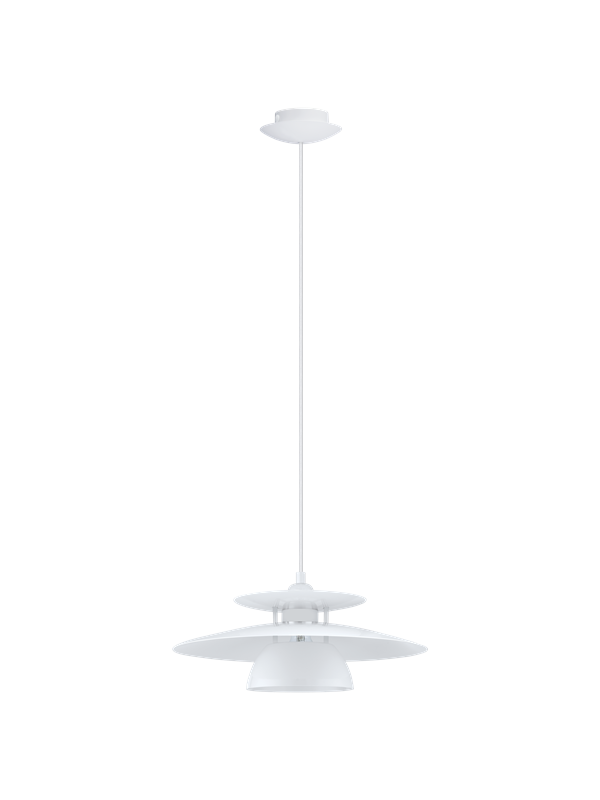 EGLO BRENDA hanglamp, wit, nikkel-mat
