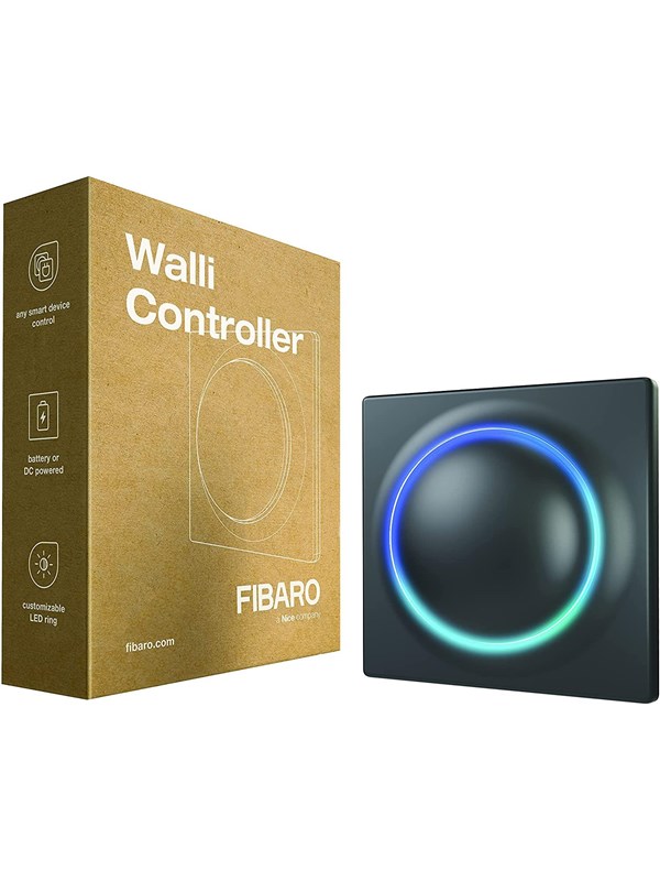 FIBARO Walli Controller - Draadloze schakelaar - Batterijgevoed - Z-Wave Plus - Antraciet
