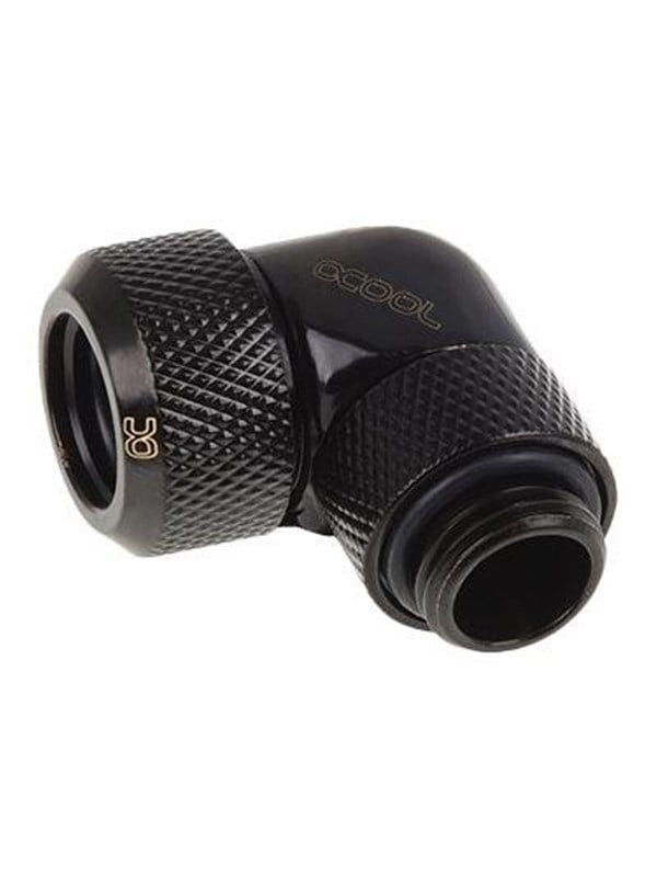 Alphacool Eiszapfen 13 mm HardTube compressie fitting 90° draaibaar G1/4 - compressie hoekfitting voor vloeistofkoelsysteem