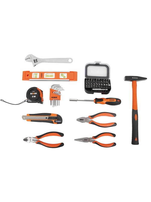 Boxer® 51-Delige gereedschapsset in koffer - Toolbox - Gereedschapskoffer Gevuld - Gereedschapskist - Schroevendraaierset - Handgereedschap - Basisgereedschap - Cadeau voor mannen