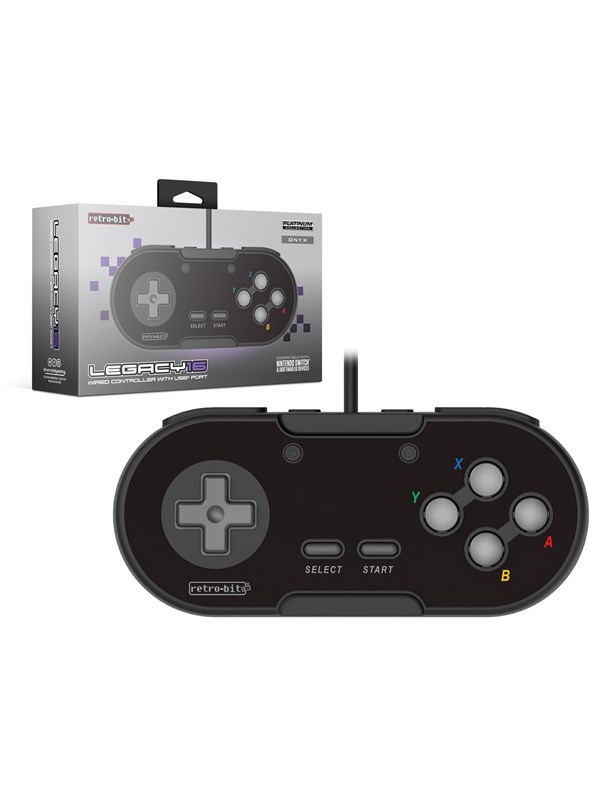 Retro-Bit Legacy16 Platinum Collection Wired Gamepad-Zwart (Diversen) Nieuw