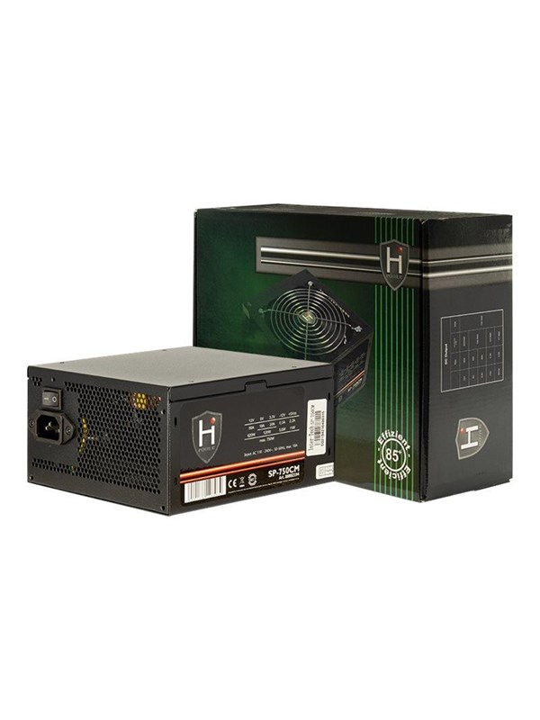Inter-Tech HiPower SP-750CM Voeding - 750 Watt - 140 mm - ATX 2.3 - 80 Plus Niet gecertificeerd