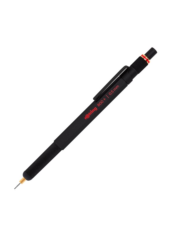 rOtring 800+ Mechanisch vulpotlood en aanraakscherm - 0,5 mm - Zwart metalen behuizing