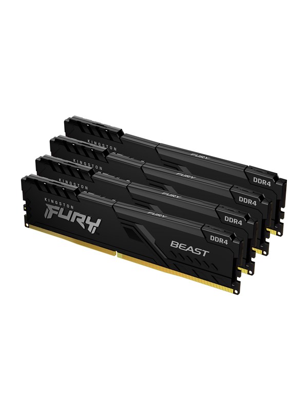 Kingston FURY Beast DDR4-3600 - 64GB - CL18 - Quad Channel (4 pcs) - Intel XMP - Zwart