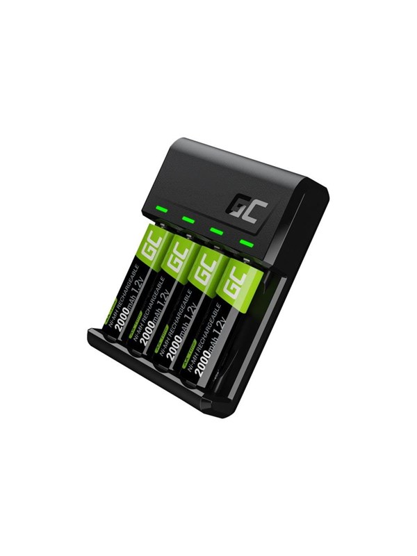 Green Cell VitalCharger USB Batterij charger - 4 x AA Type - NiMH - 0.5 Watt