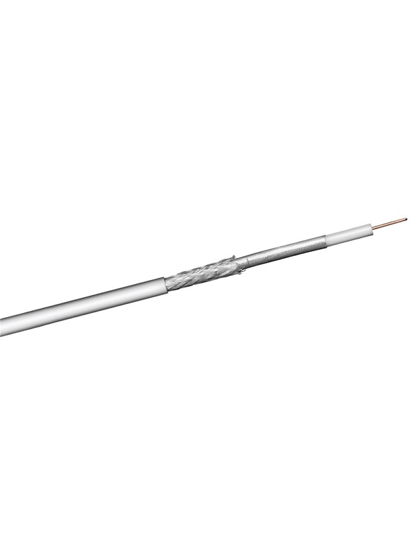 Pro 100 dB coax- antenna cable 2x shielded CCS Wit