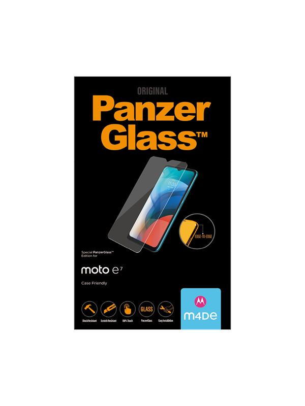 PanzerGlass Motorola Moto E7 Case Friendly - Zwart