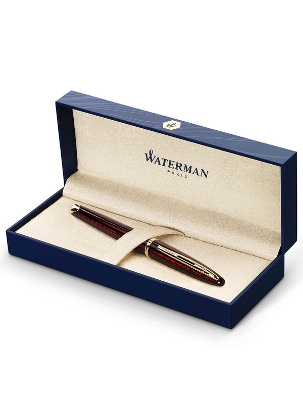 Waterman Carène Marine Amber G.T Fountain pen F Blauw