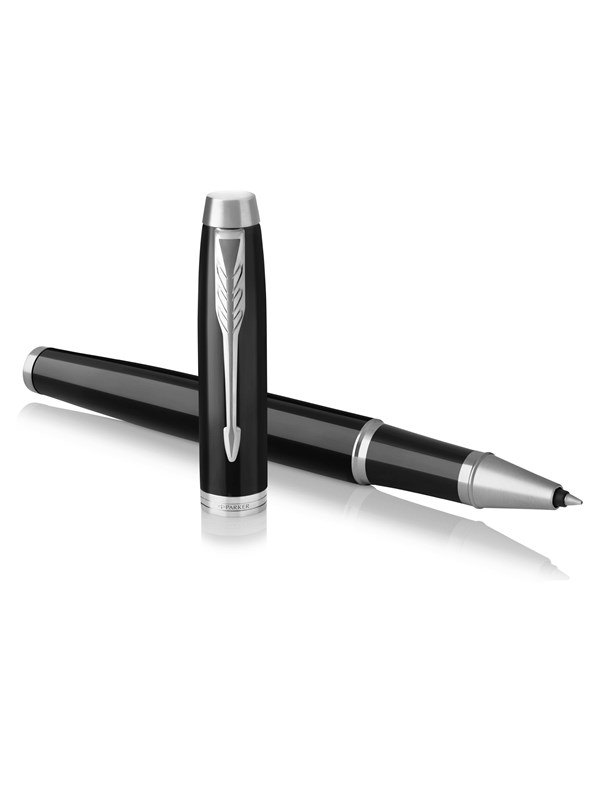 Parker IM Rollerball Pen | Zwart Lacquer with Chroom Trim | Fine Point Zwart Inkt | Gift Box