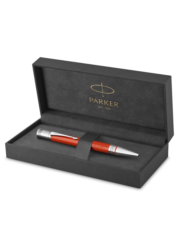 Parker Duofold Ballpoint Pen | Classic Big Rood Vintage | Gemiddeld Point Zwart Inkt Refill | Premium Gift Box