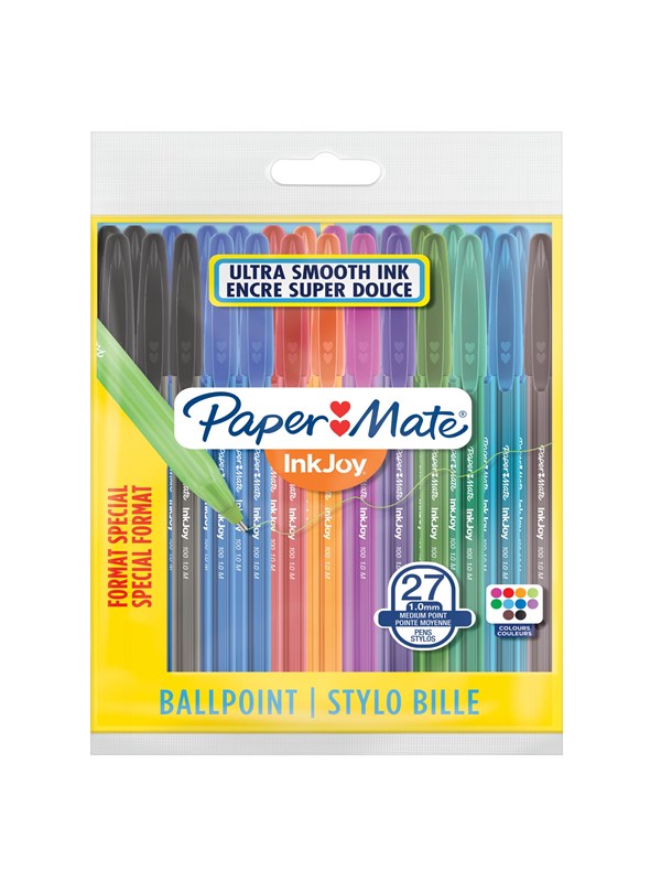Paper Mate InkJoy 100 Capped 27-Bag m Assorted Fun colours