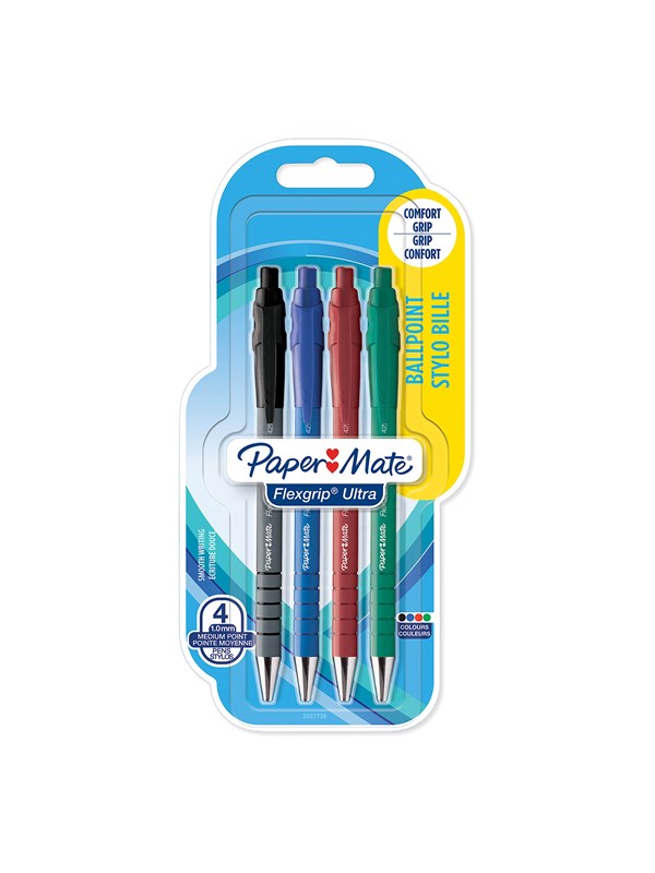 Paper Mate Flexgrip Ultra RT 4-Blister m Assorted colors