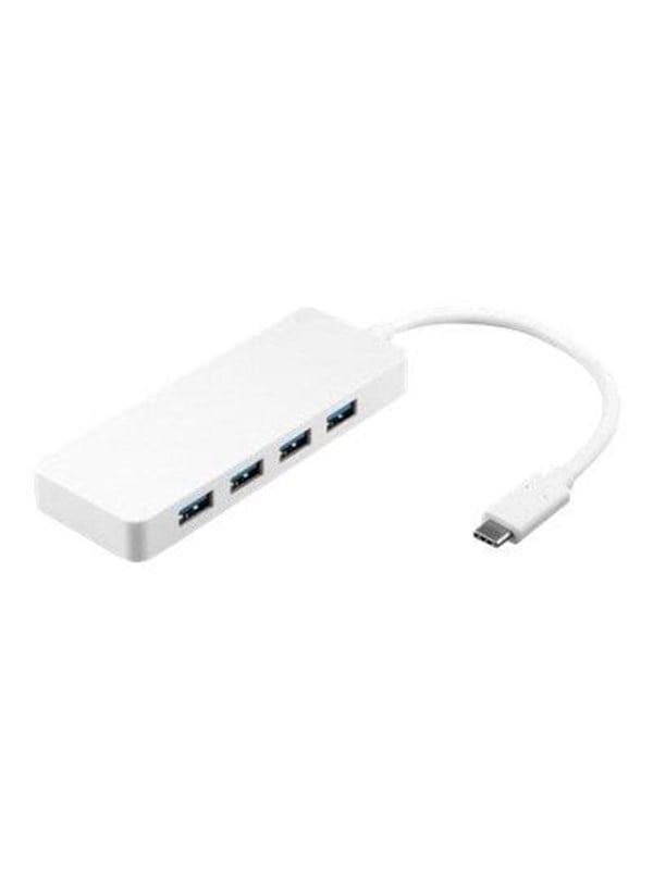 Goobay MultiPort AV / multimedia paneel USB hub - 4 - USB 3.2 - Wit