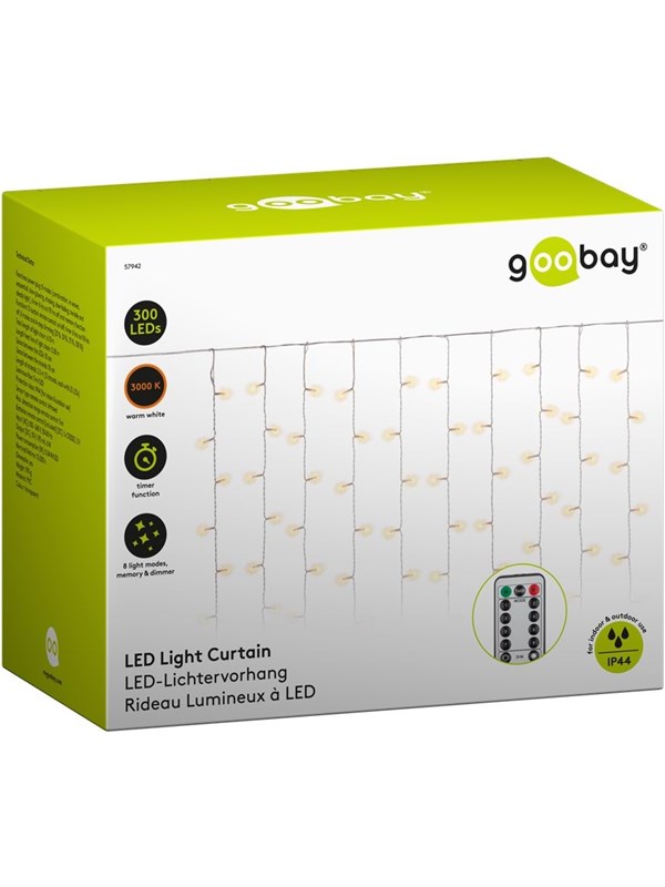 Goobay 57942 decoratieve verlichting Sprookjesverlichting Transparant 300 lampen LED 0,04 W