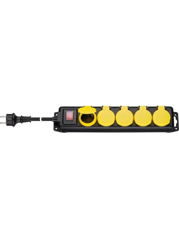 Goobay 5-voudige stekkerdoos 3m spatwaterdicht