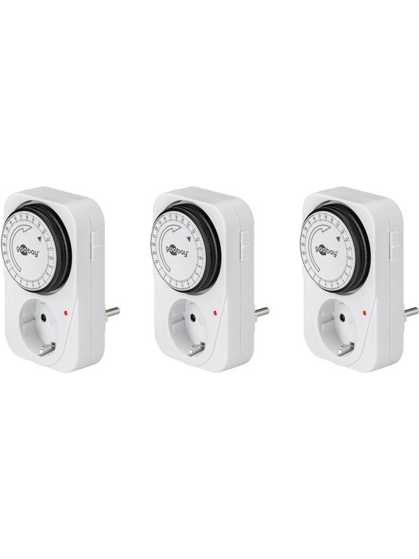 Pro 3 pcs Mechanical timer white